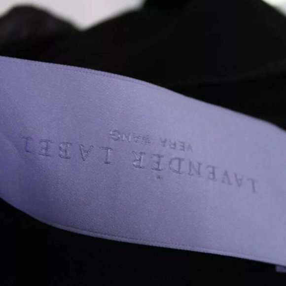 VERA WANG LAVENDER LABEL GOWN BLACK DRAPE DRESS 6 - Picture 4 of 6